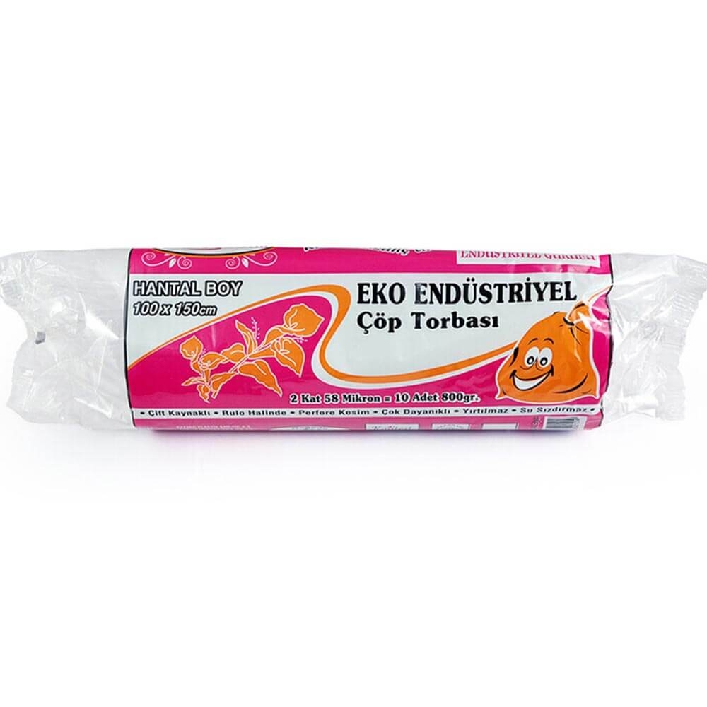 Kazanç Eko Endüstriyel Hantal Mavi Çöp Torbası 100x150 Cm 10 Lu 10 Paket