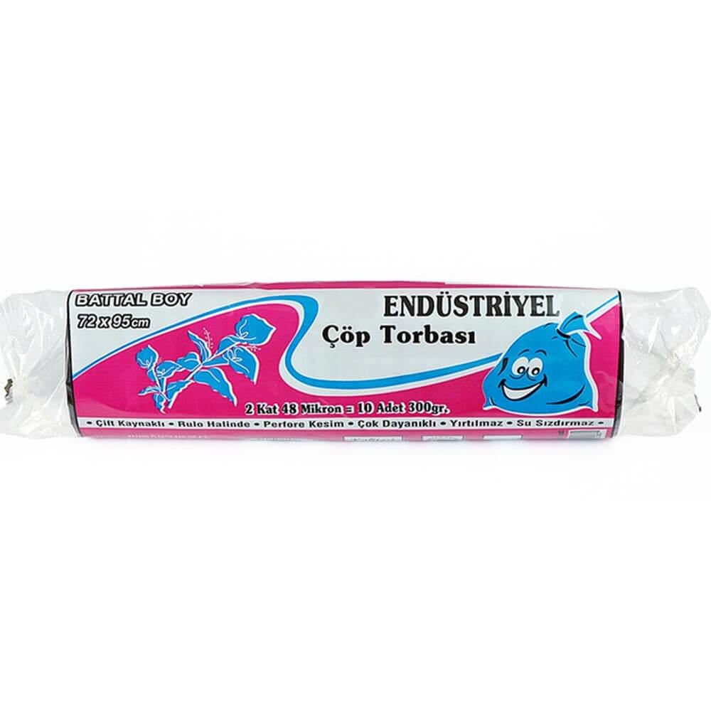 Kazanç Endüstriyel Battal Mavi Çöp Torbası 72x95 Cm 10 Lu 20 Paket