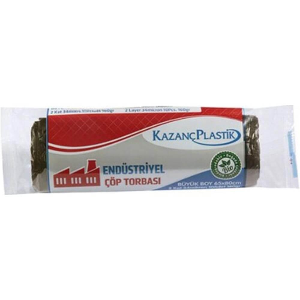 Kazanç Endüstriyel Büyük Mavi Çöp Torbası 65x80 Cm 10 Lu