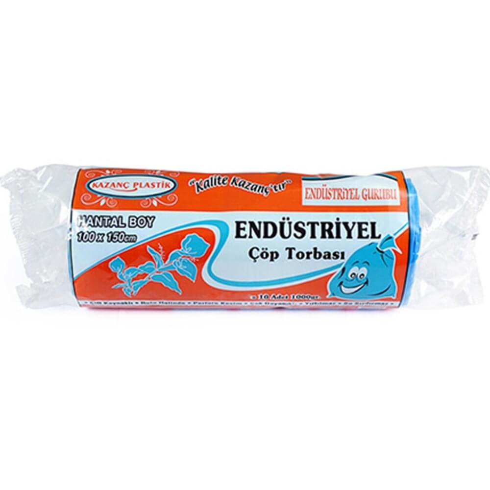 Kazanç Endüstriyel Hantal 150 Mikron Siyah Çöp Torbası 100x150 Cm 8 Li 8 Paket