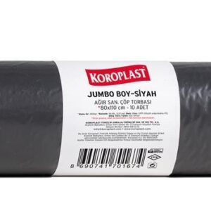 Koroplast Ağır Sanayi Çöp Torbası Jumbo 80x110 Cm Siyah 800 Gr