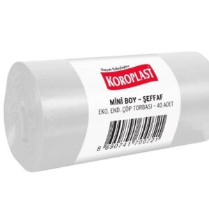 Koroplast Eko Endüstriyel Çöp Poşeti Mini 40x50 Cm Şeffaf 83 Gr