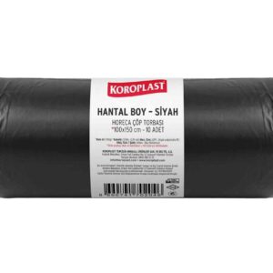 Koroplast Horeca Çöp Torbası Hantal 100x150 Cm Siyah 500 Gr 10 Lu 10 Rulo
