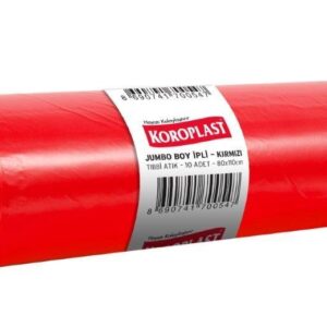 Koroplast Tıbbi Atık Çöp Torbası Jumbo 80x110 Cm Kırmızı 840 Gr 10 Lu 10
